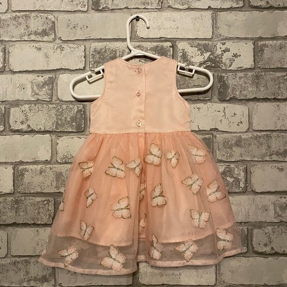 Baby Girl's Sleeveless Butterfly Dress 0-3 Months - Picture 4 of 5